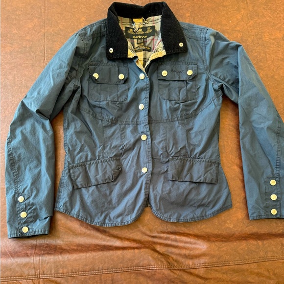 Barbour Jackets & Blazers - Barbour lightweight waxed navy jacket.